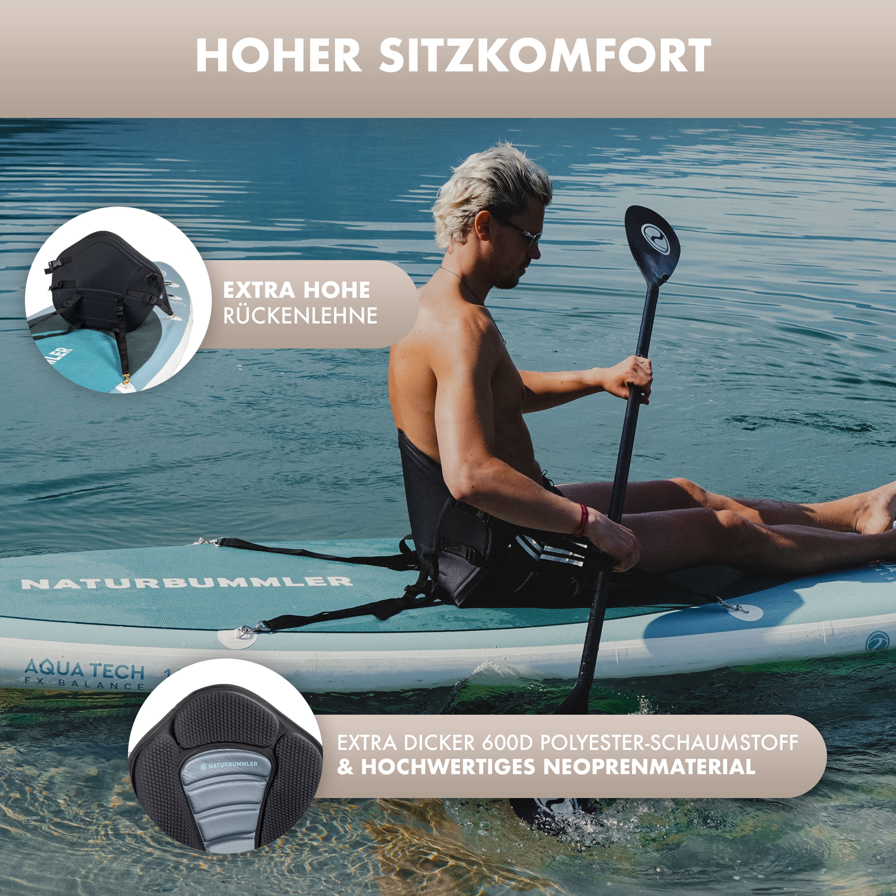 Kajaksitz für SUP