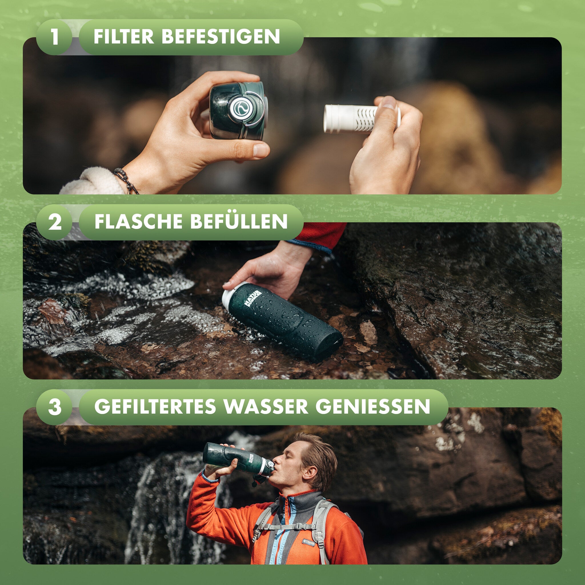 Wasserfilter-Flasche Outdoor